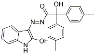 (E)-2-HYDROXY-1-((2-HYDROXY-1H-INDOL-3-YL)DIAZENYL)-2,2-DIP-TOLYLETHANONE Struktur