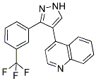 4-[3-(3-(TRIFLUOROMETHYL)PHENYL)-1H-PYRAZOL-4-YL]QUINOLINE Struktur