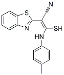 2-BENZOTHIAZOL-2-YL-3-MERCAPTO-3-P-TOLYLAMINO-ACRYLONITRILE Struktur