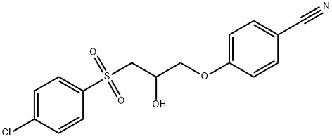 4-(3-[(4-CHLOROPHENYL)SULFONYL]-2-HYDROXYPROPOXY)BENZENECARBONITRILE Struktur