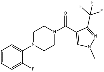 [4-(2-FLUOROPHENYL)PIPERAZINO][1-METHYL-3-(TRIFLUOROMETHYL)-1H-PYRAZOL-4-YL]METHANONE Struktur