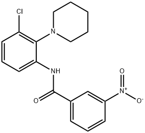 N-(3-CHLORO-2-PIPERIDINOPHENYL)-3-NITROBENZENECARBOXAMIDE Struktur