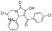 2-[3-(4-CHLOROBENZOYL)-4-HYDROXY-5-OXO-2-PHENYL-2,5-DIHYDRO-1H-PYRROL-1-YL]ACETAMIDE Struktur