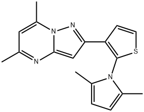 2-[2-(2,5-DIMETHYL-1H-PYRROL-1-YL)-3-THIENYL]-5,7-DIMETHYLPYRAZOLO[1,5-A]PYRIMIDINE Struktur