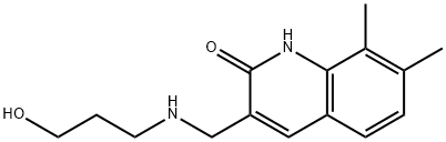 3-[(3-HYDROXY-PROPYLAMINO)-METHYL]-7,8-DIMETHYL-1H-QUINOLIN-2-ONE Struktur