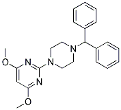 4,6-DIMETHOXY-2-[4-(DIPHENYLMETHYL)PIPERAZIN-1-YL]PYRIMIDINE Struktur