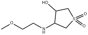 4-(2-METHOXY-ETHYLAMINO)-1,1-DIOXO-TETRAHYDRO-1LAMBDA6-THIOPHEN-3-OL Struktur