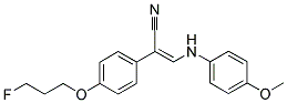 (Z)-2-[4-(3-FLUOROPROPOXY)PHENYL]-3-(4-METHOXYANILINO)-2-PROPENENITRILE Struktur