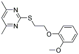 2-([2-(2-METHOXYPHENOXY)ETHYL]THIO)-4,6-DIMETHYLPYRIMIDINE Struktur