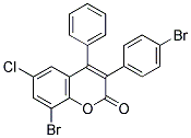 8-BROMO-3(4'-BROMOPHENYL)-6-CHLORO-4-PHENYLCOUMARIN Struktur