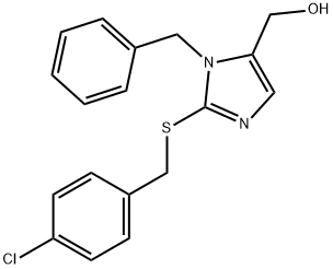 (1-BENZYL-2-[(4-CHLOROBENZYL)SULFANYL]-1H-IMIDAZOL-5-YL)METHANOL Struktur