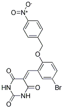 5-{5-BROMO-2-[(4-NITROBENZYL)OXY]BENZYLIDENE}PYRIMIDINE-2,4,6(1H,3H,5H)-TRIONE Struktur