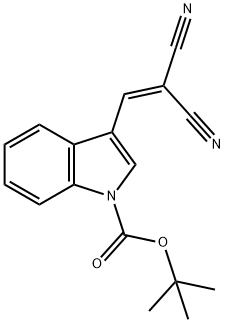 TERT-BUTYL 3-(2,2-DICYANOVINYL)-1H-INDOLE-1-CARBOXYLATE Struktur