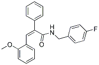 (Z)-N-(4-FLUOROBENZYL)-3-(2-METHOXYPHENYL)-2-PHENYL-2-PROPENAMIDE Struktur