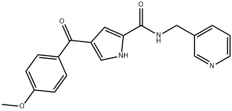 4-(4-METHOXYBENZOYL)-N-(3-PYRIDINYLMETHYL)-1H-PYRROLE-2-CARBOXAMIDE Struktur