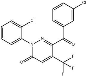 6-(3-CHLOROBENZOYL)-2-(2-CHLOROPHENYL)-5-(TRIFLUOROMETHYL)-3(2H)-PYRIDAZINONE Struktur