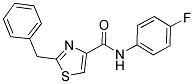 2-BENZYL-N-(4-FLUOROPHENYL)-1,3-THIAZOLE-4-CARBOXAMIDE Structure