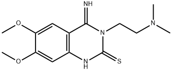 3-[2-(DIMETHYLAMINO)ETHYL]-4-IMINO-6,7-DIMETHOXY-3,4-DIHYDRO-2(1H)-QUINAZOLINETHIONE Struktur