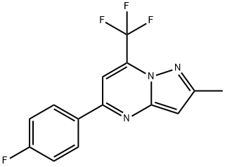 5-(4-FLUOROPHENYL)-2-METHYL-7-(TRIFLUOROMETHYL)PYRAZOLO[1,5-A]PYRIMIDINE Struktur