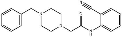 2-(4-BENZYLPIPERAZINO)-N-(2-CYANOPHENYL)ACETAMIDE Struktur