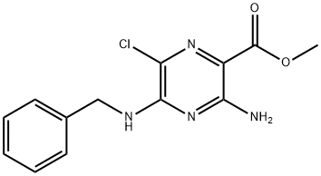 METHYL 3-AMINO-5-(BENZYLAMINO)-6-CHLOROPYRAZINE-2-CARBOXYLATE Struktur