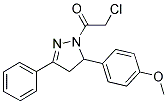 2-CHLORO-1-[5-(4-METHOXY-PHENYL)-3-PHENYL-4,5-DIHYDRO-PYRAZOL-1-YL]-ETHANONE Struktur