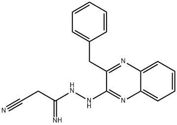 N'-(3-BENZYL-2-QUINOXALINYL)-2-CYANOETHANIMIDOHYDRAZIDE Struktur