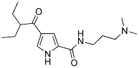 N-[3-(DIMETHYLAMINO)PROPYL]-4-(2-ETHYLBUTANOYL)-1H-PYRROLE-2-CARBOXAMIDE Struktur