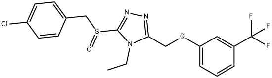 3-[(4-CHLOROBENZYL)SULFINYL]-4-ETHYL-5-([3-(TRIFLUOROMETHYL)PHENOXY]METHYL)-4H-1,2,4-TRIAZOLE Struktur