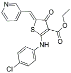 ETHYL (5Z)-2-[(4-CHLOROPHENYL)AMINO]-4-OXO-5-(PYRIDIN-3-YLMETHYLENE)-4,5-DIHYDROTHIOPHENE-3-CARBOXYLATE Struktur