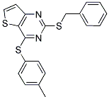 2-(BENZYLSULFANYL)-4-[(4-METHYLPHENYL)SULFANYL]THIENO[3,2-D]PYRIMIDINE Struktur