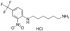 N-[2-NITRO-4-(TRIFLUOROMETHYL)PHENYL]HEXANE-1,6-DIAMINE HYDROCHLORIDE Struktur