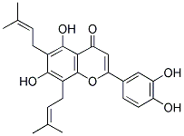 6,8-DIPRENYL-5,7,3',4'-TETRAHYDROXYFLAVANONE Struktur