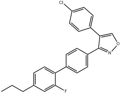 4-(4-CHLOROPHENYL)-3-(2'-FLUORO-4'-PROPYL[1,1'-BIPHENYL]-4-YL)ISOXAZOLE Struktur