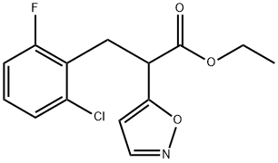 ETHYL 3-(2-CHLORO-6-FLUOROPHENYL)-2-(5-ISOXAZOLYL)PROPANOATE Struktur