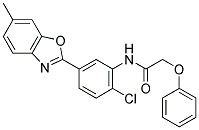 N-[2-CHLORO-5-(6-METHYL-1,3-BENZOXAZOL-2-YL)PHENYL]-2-PHENOXYACETAMIDE Struktur