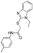 2-[(1-ETHYL-1H-BENZIMIDAZOL-2-YL)THIO]-N-(4-METHYLPHENYL)ACETAMIDE Struktur