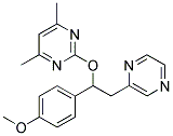 4,6-DIMETHYL-2-[1-(4-METHOXYPHENYL)-2-(PYRAZIN-2-YL)ETHOXY]PYRIMIDINE Struktur