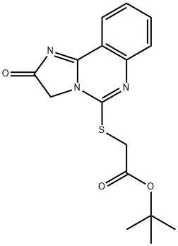 TERT-BUTYL 2-[(2-OXO-2,3-DIHYDROIMIDAZO[1,2-C]QUINAZOLIN-5-YL)SULFANYL]ACETATE Struktur