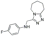 4-FLUORO-N-(6,7,8,9-TETRAHYDRO-5H-[1,2,4]TRIAZOLO[4,3-A]AZEPIN-3-YLMETHYL)ANILINE Struktur