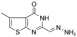 5-METHYL-4-OXO-3,4-DIHYDROTHIENO[2,3-D]PYRIMIDINE-2-CARBOXALDEHYDE HYDRAZONE Struktur