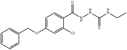 2-[4-(BENZYLOXY)-2-CHLOROBENZOYL]-N-ETHYL-1-HYDRAZINECARBOTHIOAMIDE Struktur