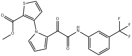 METHYL 3-(2-(2-OXO-2-[3-(TRIFLUOROMETHYL)ANILINO]ACETYL)-1H-PYRROL-1-YL)-2-THIOPHENECARBOXYLATE Struktur