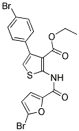 ETHYL 2-[(5-BROMO-2-FUROYL)AMINO]-4-(4-BROMOPHENYL)THIOPHENE-3-CARBOXYLATE Struktur