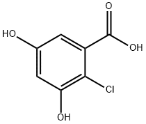 2-CHLORO-3,5-DIHYDROXYBENZOIC ACID Struktur