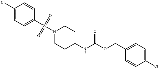 4-CHLOROBENZYL N-(1-[(4-CHLOROPHENYL)SULFONYL]-4-PIPERIDINYL)CARBAMATE Struktur