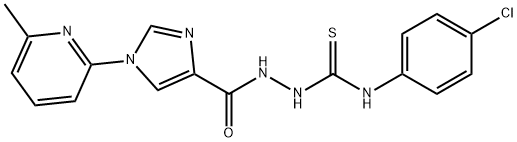 N-(4-CHLOROPHENYL)-2-([1-(6-METHYL-2-PYRIDINYL)-1H-IMIDAZOL-4-YL]CARBONYL)-1-HYDRAZINECARBOTHIOAMIDE Struktur