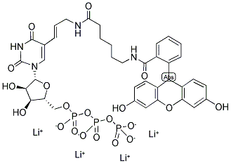 FLUORESCEIN-12-URIDINE-5'-TRIPHOSPHATE TETRALITHIUM SALT Struktur