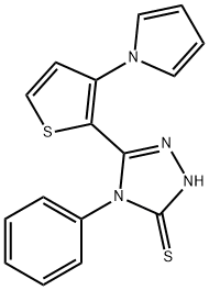 4-PHENYL-5-[3-(1H-PYRROL-1-YL)-2-THIENYL]-4H-1,2,4-TRIAZOL-3-YLHYDROSULFIDE Struktur