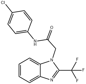 N-(4-CHLOROPHENYL)-2-[2-(TRIFLUOROMETHYL)-1H-1,3-BENZIMIDAZOL-1-YL]ACETAMIDE Struktur